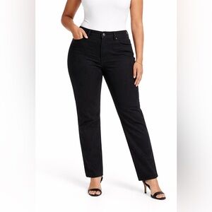 Worthington Essential Stretch‎ Black Denim Jeans Comfort Contour Size 16